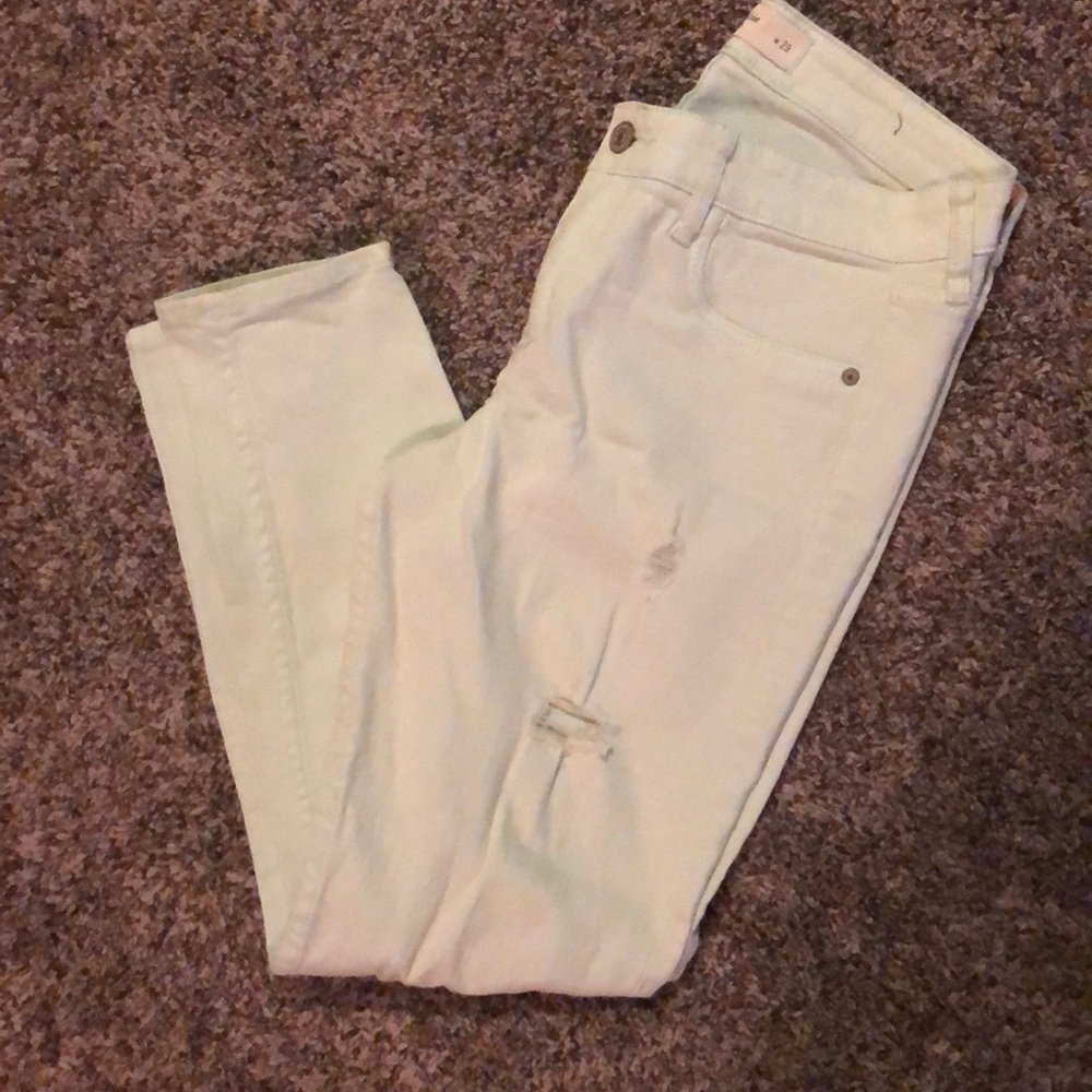 Mint green Abercrombie and Fitch skinny jeans!